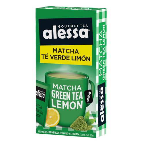 Té Gourmet Alessa Matchagreen Tea Lemon 10 Sobres 20g