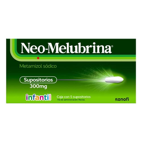 Supositorios Infantiles Neo-Melubrina con Metamizol Sódico 5 Piezas x 300 mg
