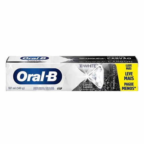 Pasta Dental Oral-B 3D White Mineral Clean con Flúor 140g