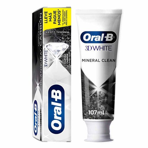 Pasta Dental Oral-B 3D White Mineral Clean con Flúor 140g