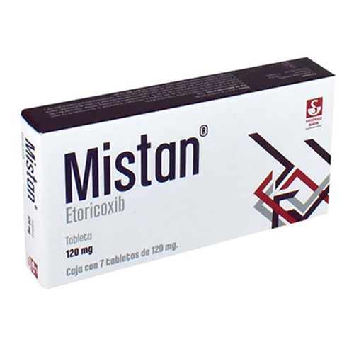 Tabletas Mistan 120mg Caja con 7 Tabletas