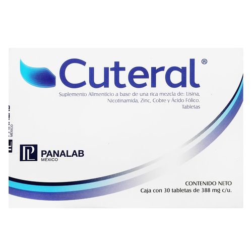 Suplemento Alimenticio Cuteral Caja con 30 Tabletas