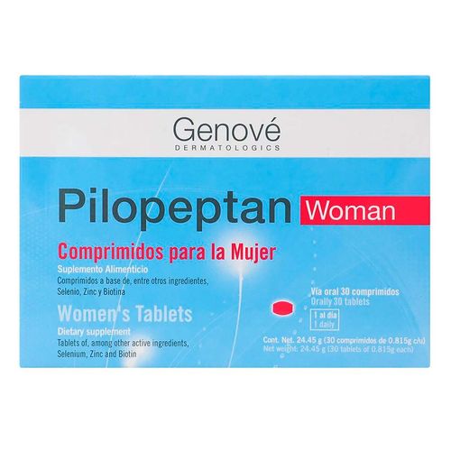 Suplemento Alimenticio Pilopeptan Woman Caja con 30 Comprimidos