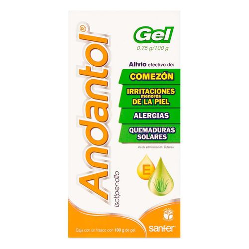 Gel Cutáneo Andantol Aloe Vera y Vitamina E Frasco con 100g