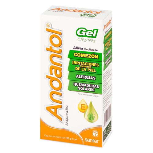 Gel Cutáneo Andantol Aloe Vera y Vitamina E Frasco con 100g