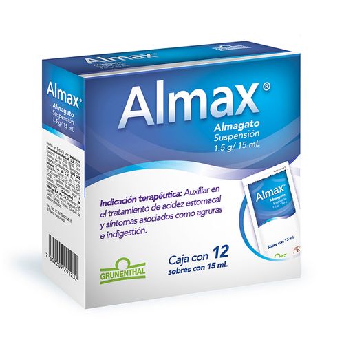 Supensión Almax 1.5g/15ml Caja con 12 Sobres de 15ml