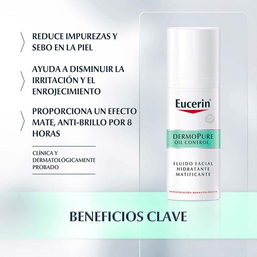 Fluido Facial Hidratante Eucerin Dermo Pure Oil Control 50ml