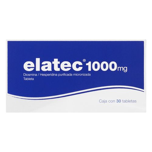 Tabletas Elatec 1000mg Caja con 30 Tabletas