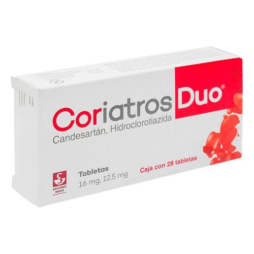 Tabletas Coriatros Duo 16mg/12.5mg Caja con 28 Tabletas