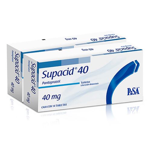Tabletas Supacid 40mg Liberación Prolongada 2 Cajas de 14 Tabletas