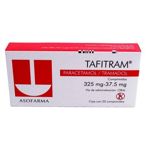 Tabletas Tafitram 325mg/37.5mg Caja con 20 Tabletas