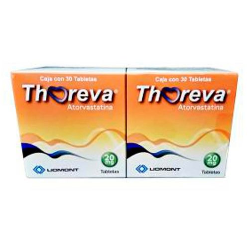 Tabletas Thoreva 20mg 2 Cajas con 30 Tabletas