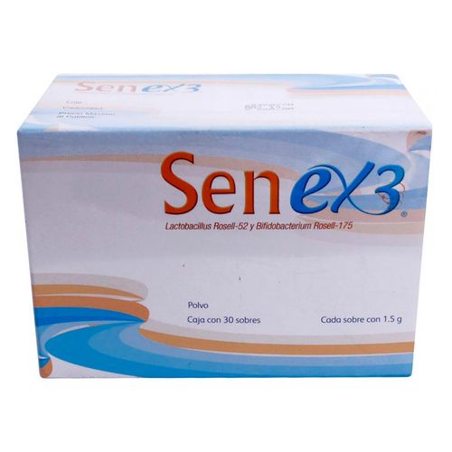 Suplemento Alimenticio Senex3 Probiótico Caja con 30 Sobres de 1.5g