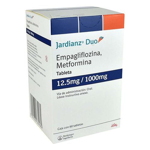 Tabletas Jardianz Duo 12.5mg/1000mg Caja con 60 Tabletas