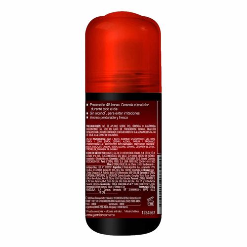 Desodorante Antitranspirante en Roll On Garnier Obao For Men Active 65g