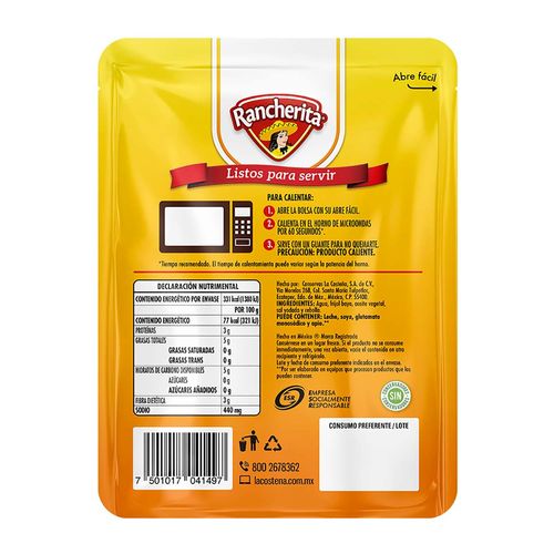 Frijoles Rancherita Refritos Bayos 430g
