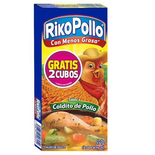 Consome De Pollo RikoPollo 12 Cubos 132g