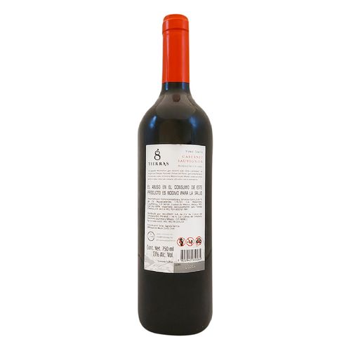 Vino Tinto 8 Tierras Caber Sauv Ch 750ml