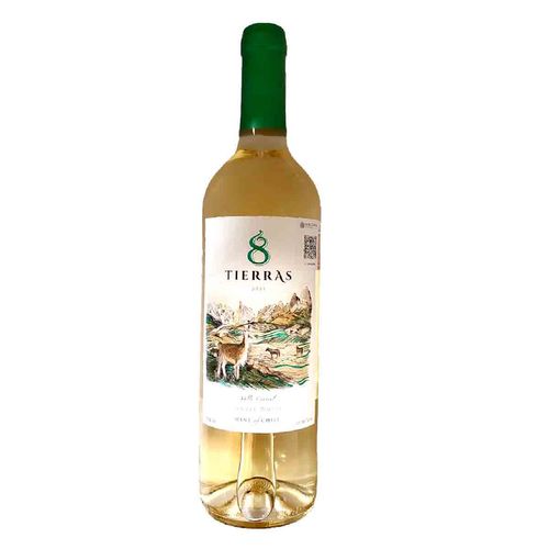 Vino Blanco 8 Tierras Semi Dulce Chile 750ml