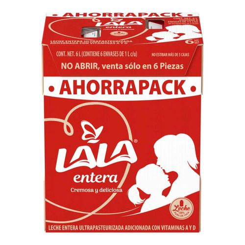 Leche Lala Entera 6 pack de 1L