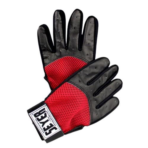 Par Guantes Para Bateador De Piel y Lycra Seyer Rojo Juvenil #8