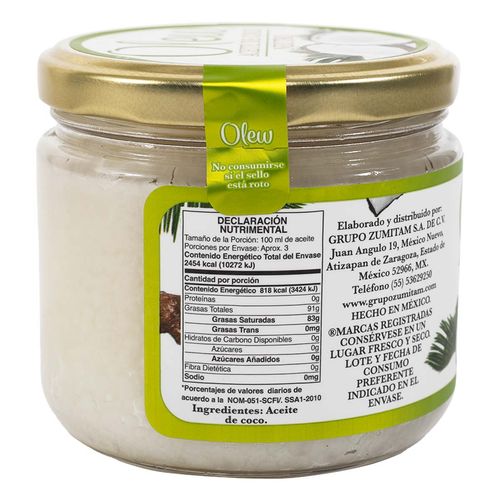 Aceite Olew De Coco Neutro 300ml