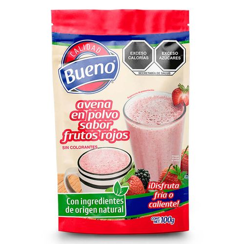 Avena en Polvo Calidad Bueno  Sabor Frutos Rojos 100g