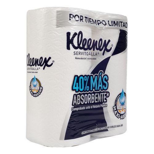 Servitoallas Kleenex máxima absorción 2 rollos