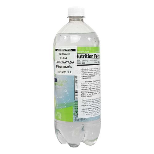 Agua Mineral First Street Limón 1L