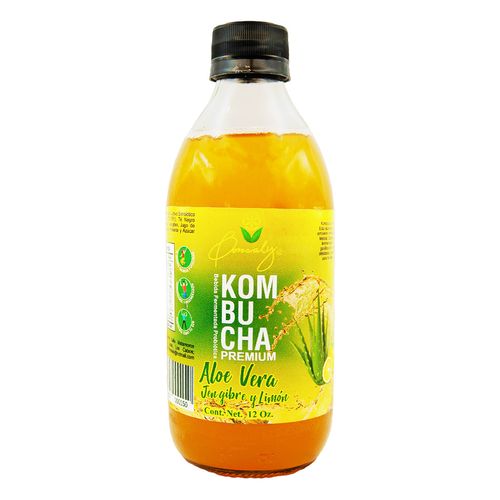 Kombucha Premium Aloe Vera, Jengibre y Limón 354ml