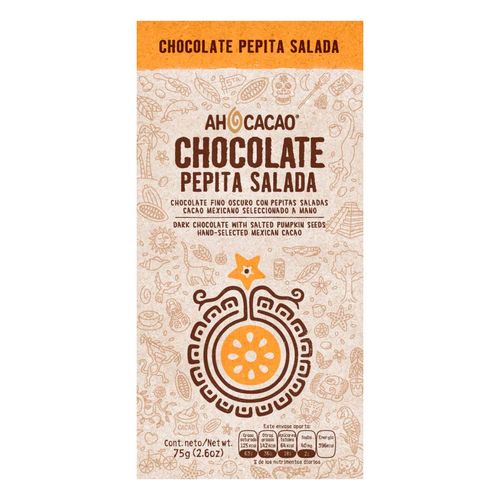 Chocolate Ah Cacao Pepita Salada 75g