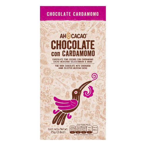 Chocolate Ah Cacao Cardomomo 75g