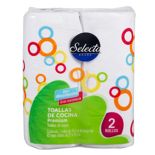 Tollas de Cocina Selecto Hoja Doble 2 Rollos de 84 Hojas