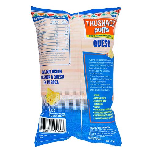 Puffs Trusnack Queso Vegan 180g