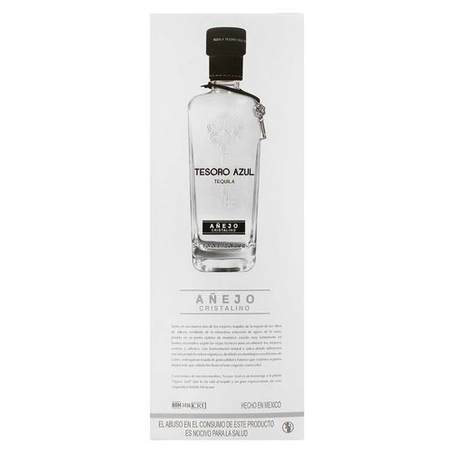 Tequila Tesoro Azul Añejo Cristalino 750ml