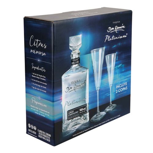 Tequila Don Ramón Añejo 700 ml con 2 copas