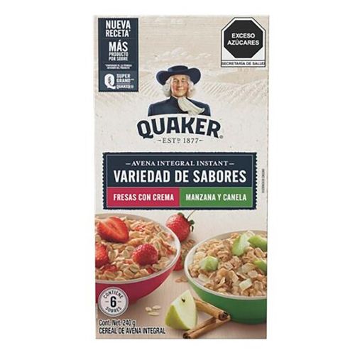 Avena Quaker Instant Mix Fresa Manzana 240g