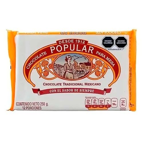 Chocolate Popular Tablilla 250g