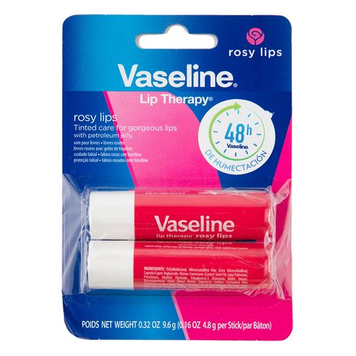 Bálsamo Vaseline Para Labios Rosy 2