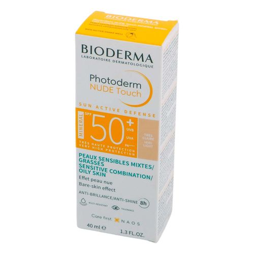 Protector Solar Bioderma Photoderm NUDE Touch Muy Claro 40ml