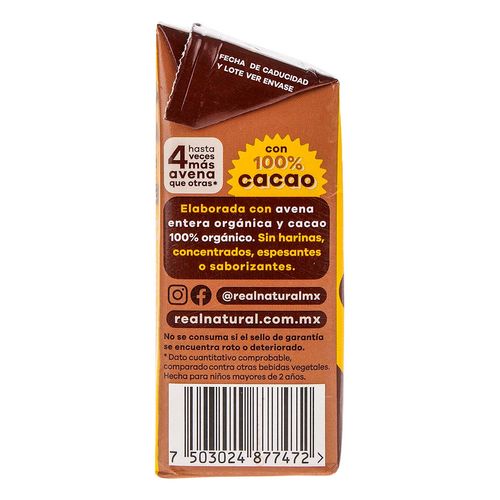 Bebida Real Natural Avena Cacao 200ml