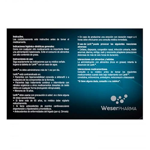 Cápsulas Lerk 100mg Caja con 10 Cápsulas