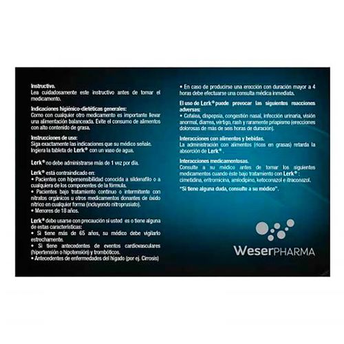 Cápsulas Lerk 50mg 10 Cápsulas