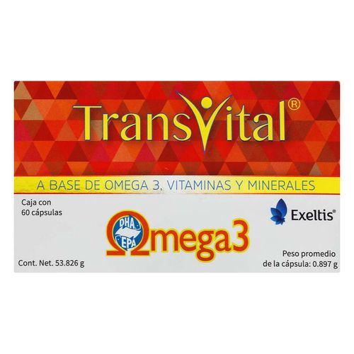 Suplemento Alimenticio Transvital 53.826g 60 Cápsulas