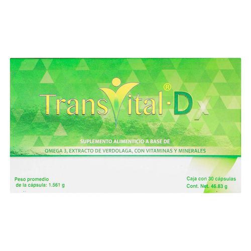 Suplemento Alimenticio Transvital D 46.83g 30 Cápsulas