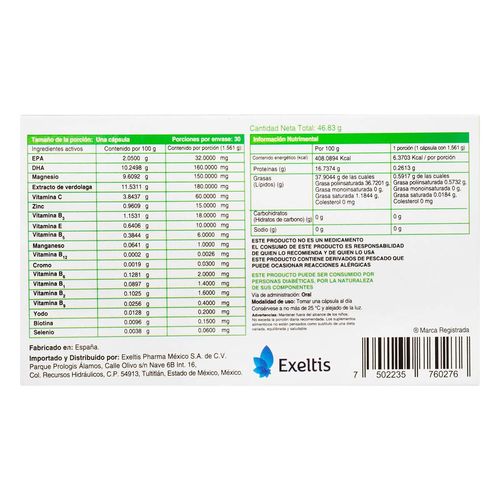 Suplemento Alimenticio Transvital D 46.83g 30 Cápsulas