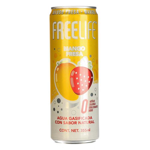 Agua Gasificada Free Life Mango 355ml