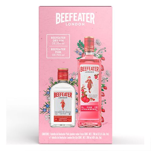 Ginebra Beefeater Pink 700ml + Beefeater Dry 200ml