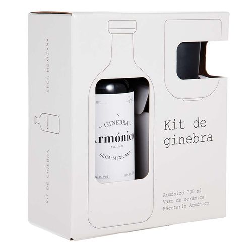 Ginebra Armónico Mexicana 700ml + Vaso + Recetario