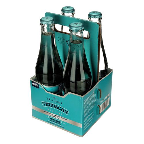 Agua Mineral Tehuacán Platino 4 Pack de 355ml c/u